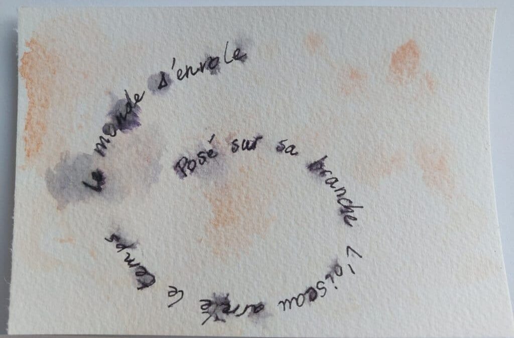 Carte postale avec haiku