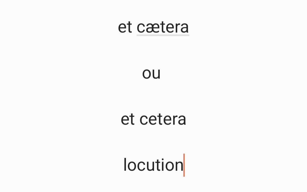 Et cætera, locution